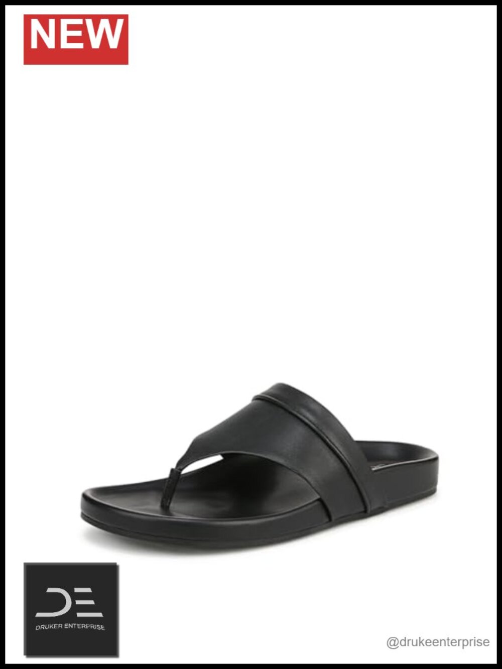 Franco Sarto Faux Leather Slip On Slide Sandals